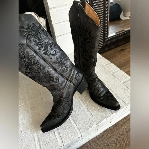 Circle G Western Women's Boots, Filigree Grey Size 7 - Picture 7 of 8